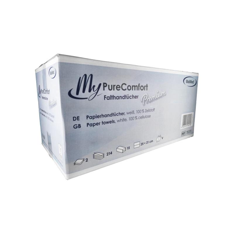 MyPureComfort Falthandtücher Premium 25 x 21cm 2-lagig